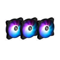 Zebronics PGF600 3 Fan Combo Kit For Cabinet - Black 