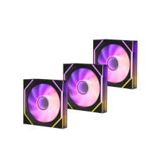 Zebronics PGF800 3 Fan Combo Kit For Cabinet - Black 