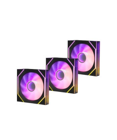 Zebronics PGF800 3 Fan Combo Kit For Cabinet - Black 