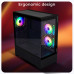 Zebronics Zeb-Mutant Mid Tower Premium Gaming Cabinet - Black