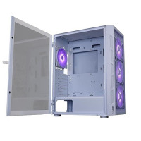 Zebronics Zeb-Aero Mid Tower Premium Gaming Cabinet - White