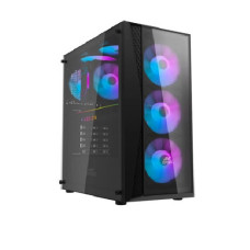 Ant Esports 220 Air Auto RGB Mid Tower Cabinet - Black