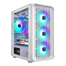 Ant Esports 205 Air ARGB White ATX Mid Tower Case - White