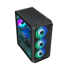 Ant Esports 205 Mini 6F Mid Tower Gaming Cabinet - Black