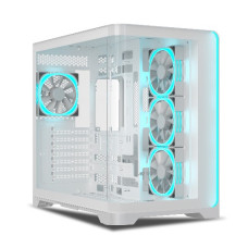 Ant Esports Crystal ARC Mid Tower Gaming Cabinet - White