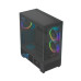Ant Esports Crystal X3 LCD ARGB ATX Mid Tower Cabinet - Black