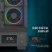 Ant Esports Crystal X3 LCD ARGB ATX Mid Tower Cabinet - Black