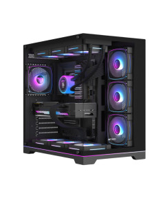 Ant Esports Crystal X7 Pro Max ARGB Mid Tower Gaming Cabinet with Type-C - Black