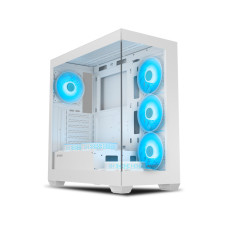 Ant Esports Crystal X7 ARGB Mid Tower Gaming Cabinet with Type-C - White