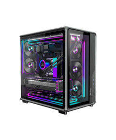 Ant Esports Crystal X8 Frame Gaming Cabinet - Black
