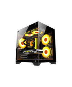 Ant Esports Crystal Z2 ARGB Mid Tower Gaming Cabinet - Black
