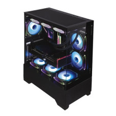 Zebronics Zeb-Atlas Mid Tower Premium Gaming Cabinet - Black