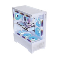 Zebronics Zeb-Atlas Mid Tower Premium Gaming Cabinet - White