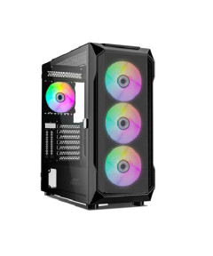 Ant Esports ICE-410TG ARGB Mid Tower Gaming Cabinet - Black