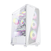 Zebronics Zeb-Orus Mid Tower Premium Gaming Cabinet - White