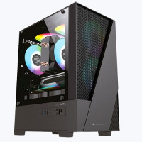 Zebronics Zeb-Asta Mini-Tower Gaming Cabinet - Black