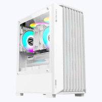 Zebronics Genesis Mini Tower Gaming Cabinet - White