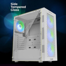Zebronics Zeb-Slayer Mid-Tower Premium Gaming Cabinet - White