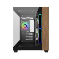 Cooler Master Elite 481 Wood ARGB Mini Tower Gaming Cabinet - Black