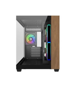 Cooler Master Elite 481 Wood ARGB Mini Tower Gaming Cabinet - Black
