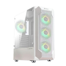 Zebronics Zeb-Apex Edge Full Edge Premium Mesh Gaming Cabinet - White