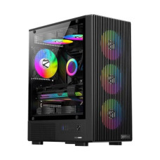 Zebronics Grid Mini Tower Premium Cabinet - Black