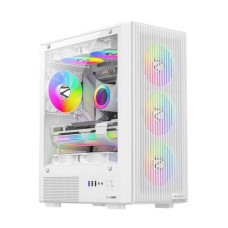 Zebronics Grid Mini Tower Premium Cabinet - White