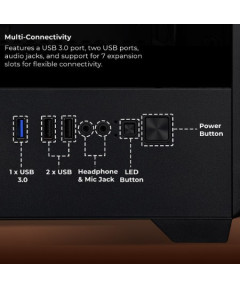 Zebronics Venator G Mid-Tower Gaming Cabinet - Black