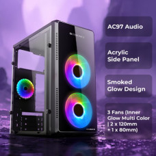 Zebronics Zium 10 Mini Tower Gaming Cabinet - Black