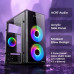 Zebronics Zium 10 Mini Tower Gaming Cabinet - Black