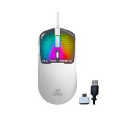 Ant Esports Virtus100 Wired Gaming Mouse - White