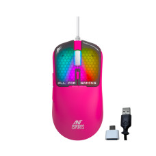 Ant Esports Virtus100 Wired Gaming Mouse - Pink