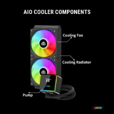 Ant Esports ICE-Strom 240 ARGB CPU Liquid Cooler - Black