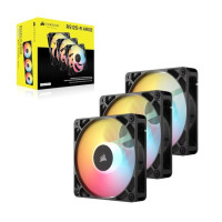 Corsair RS120-R ARGB 120mm PWM Reverse Cabinet Fan Triple Pack - Black