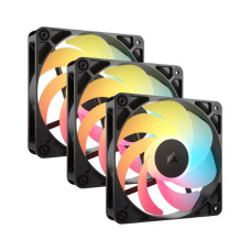 Corsair RS120-R ARGB 120mm PWM Reverse Cabinet Fan Triple Pack - Black