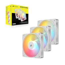 Corsair RS120-R ARGB 120mm PWM Reverse Cabinet Fan Triple Pack - White