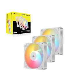 Corsair RS120-R ARGB 120mm PWM Reverse Cabinet Fan Triple Pack - White