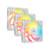 Corsair RS120-R ARGB 120mm PWM Reverse Cabinet Fan Triple Pack - White