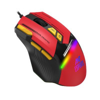 Ant Esports GM333 Optical Gaming Mouse - Black + Yellow + Red