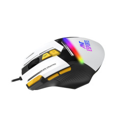 Ant Esports GM333 Optical Gaming Mouse - Black + Yellow + White