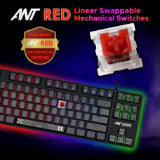 Ant Esports Thunder 20 Wired Mechanical Gaming Keyboard Red Switch - Black