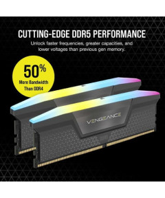 Corsair Vengeance RGB 32GB (16GBx2) DDR5 6000MHz CL36 RAM - Black