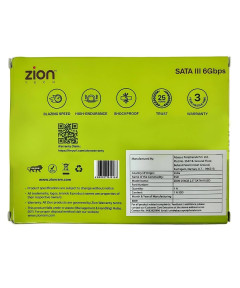 Zion 256GB 2.5 Inch Internal Sata SSD